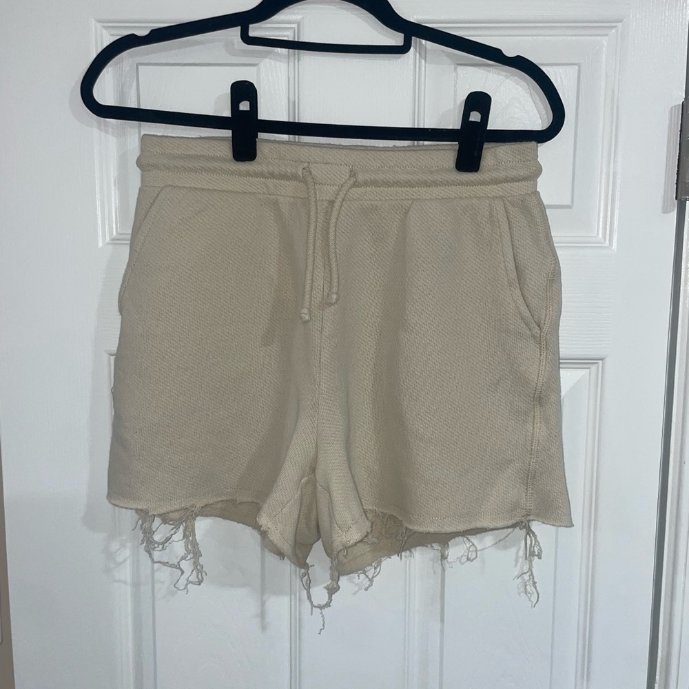 American Eagle Outfitters Cream Sweat Shorts